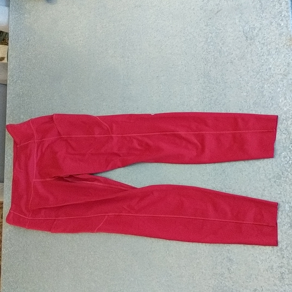 Lululemon NWOT Fast & Free Full Length Tight Leggings 28" Non-Reflective 8 Red